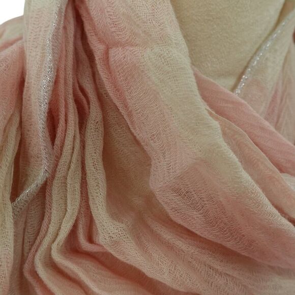 LOFT Pink Striped Sheer Infinity Scarf - Picture 2 of 10